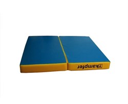 Kampfer Classic Мат №4 (100 х 100 х 10) складной - винилискожа [синий/желтый] 873