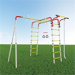 Спортивно-игровой комплекс ROMANA Веселая лужайка-2 R.103.25.04 серый/желтый без качелей 12483