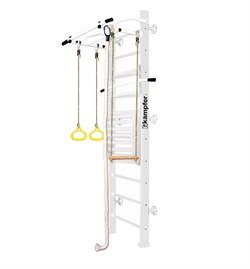 Шведская стенка Kampfer Helena Maxi Wall (№6 Жемчужный Стандарт белый турник) 15149