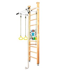 Шведская стенка Kampfer Helena Ceiling Busyboard №1 Натуральный Стандарт Бизиборд белый 15067