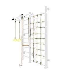 Шведская стенка Kampfer Winner Wall [№6 Жемчужный Стандарт белый турник] 15697