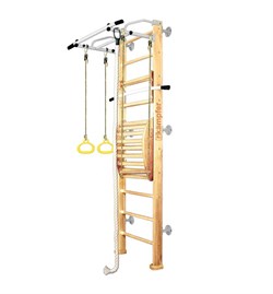 Шведская стенка Kampfer Helena Maxi Wall (№1 натуральный Стандарт белый антик турник) 15128