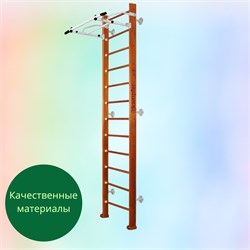 Шведская стенка Kampfer Swedish Wall [№4 Вишневый Высота 3 м белый антик турник] 15562