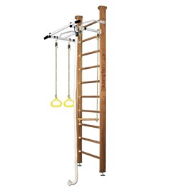 Шведская стенка Kampfer Helena Ceiling (№2 Ореховый Стандарт белый антик турник) 15012