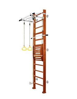 Шведская стенка Kampfer Helena Maxi Wall (№4 Вишневый Высота 3 м белый антик турник) 15138