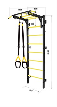 Профессиональная шведская стенка Kampfer Fort Professional Plus [черный/желтый] Fort Plus