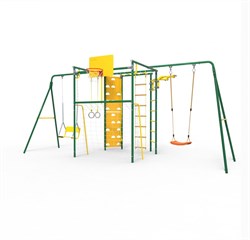 УДСК-7.3 Rokids Атлет-К2 с двумя качелями [Зеленый-желтый с качелями цепными и пластиковыми] 24336