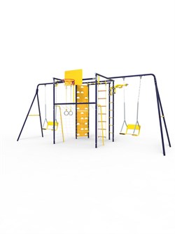 УДСК-7.3 Rokids Атлет-К2 с двумя качелями [Ультрамарин-желтый с двумя цепными качелями] 24035