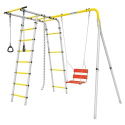 Спортивно-игровой комплекс ROMANA Лесная поляна-3 103.26.05-01 серый/желтый с качелями [серый/желтый + 1.Д-26.02 Качели цепные] 24292