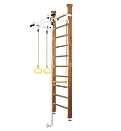 Шведская стенка Kampfer Helena Ceiling (№2 Ореховый Стандарт белый турник) 15013