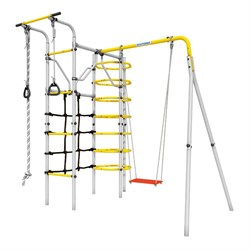 Спортивно-игровой комплекс ROMANA Космос 103.21.05-01 серый/желтый с качелями фанерными 24285