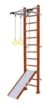 Шведская стенка Kampfer Ride Wall [№4 Вишневый Высота 3 м белый антик турник] Ride Wall-11