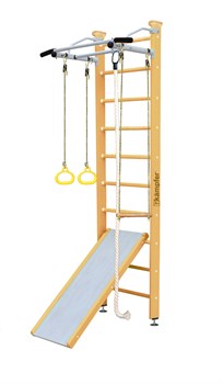 Шведская стенка Kampfer Ride Ceiling [№1 Натуральный Стандарт белый антик турник] 15439