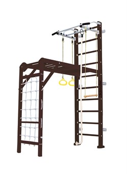 Шведская стенка Kampfer Union Wall [№5 Шоколадный Стандарт белый турник] Union Wall-11