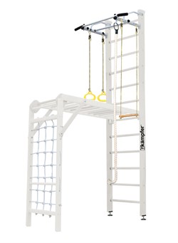 Шведская стенка Kampfer Union Ceiling [№6 Жемчужный Высота 3 м белый турник] 15608