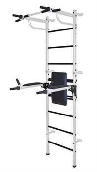Пристенный спортивный комплекс Формула здоровья Старт со складными брусьями [белый-черный] Старт со складными брусьями [белый-черный]