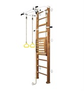 Шведская стенка Kampfer Helena Maxi Wall (№2 Ореховый Стандарт белый турник) 15133