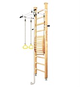 Шведская стенка Kampfer Helena Maxi Ceiling (№1 Натуральный Стандарт белый турник) 15100