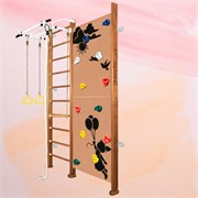 Шведская стенка Kampfer Jungle Wall Girl [№2 Ореховый Стандарт белый турник] 15340