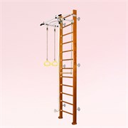 Шведская стенка Kampfer Helena Wall (№6 Жемчужный Стандарт белый турник) 15178