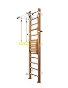 Шведская стенка Kampfer Helena Maxi Wall (№2 Ореховый Высота 3 м белый турник) 15131