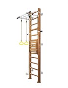 Шведская стенка Kampfer Helena Maxi Wall (№2 Ореховый Высота 3 м белый антик турник) 15130