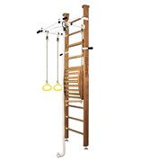 Шведская стенка Kampfer Helena Maxi Ceiling (№2 Ореховый Стандарт белый турник) 15104