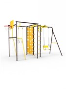 УДСК-7.2 Rokids Атлет-К с качелями [Шоколад-желтый с качелями со спинкой на цепях] 24029