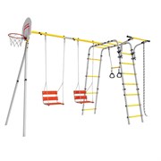 Спортивно-игровой комплекс ROMANA Акробат-2 103.19.05-02 серый/желтый с двумя качелями [серый/желтый + Качели цепные 1.Д-26.02] 24274
