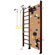 Шведская стенка Kampfer Jungle Wall Girl [№5 Шоколадный Стандарт белый турник] 15352