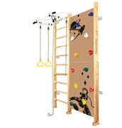 Шведская стенка Kampfer Jungle Wall Boy [№1 натуральный Стандарт белый турник] Jungle Wall Boy-1