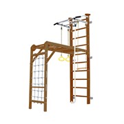 Шведская стенка Kampfer Union Wall [№2 Ореховый Стандарт белый турник] 15623