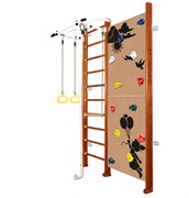 Шведская стенка Kampfer Jungle Wall Girl [№4 Вишневый Стандарт белый турник] 15348