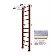 Шведская стенка Kampfer Swedish Wall [№5 Шоколадный Стандарт белый антик турник] Swedish Wall-18