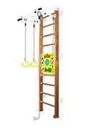 Шведская стенка Kampfer Helena Wall Busyboard [№2 Ореховый Стандарт Бизиборд желтый] Helena Wall Busyboard 2